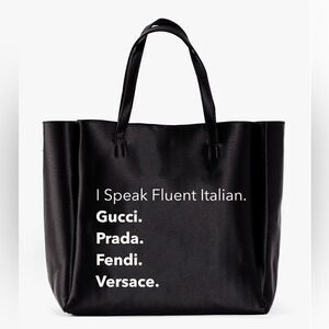 The Never Full Tote is a large, luxurious oversized tote